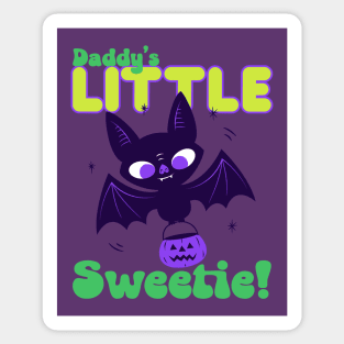 “Daddy’s Little Sweetie” Trick Or Treating Bat Sticker